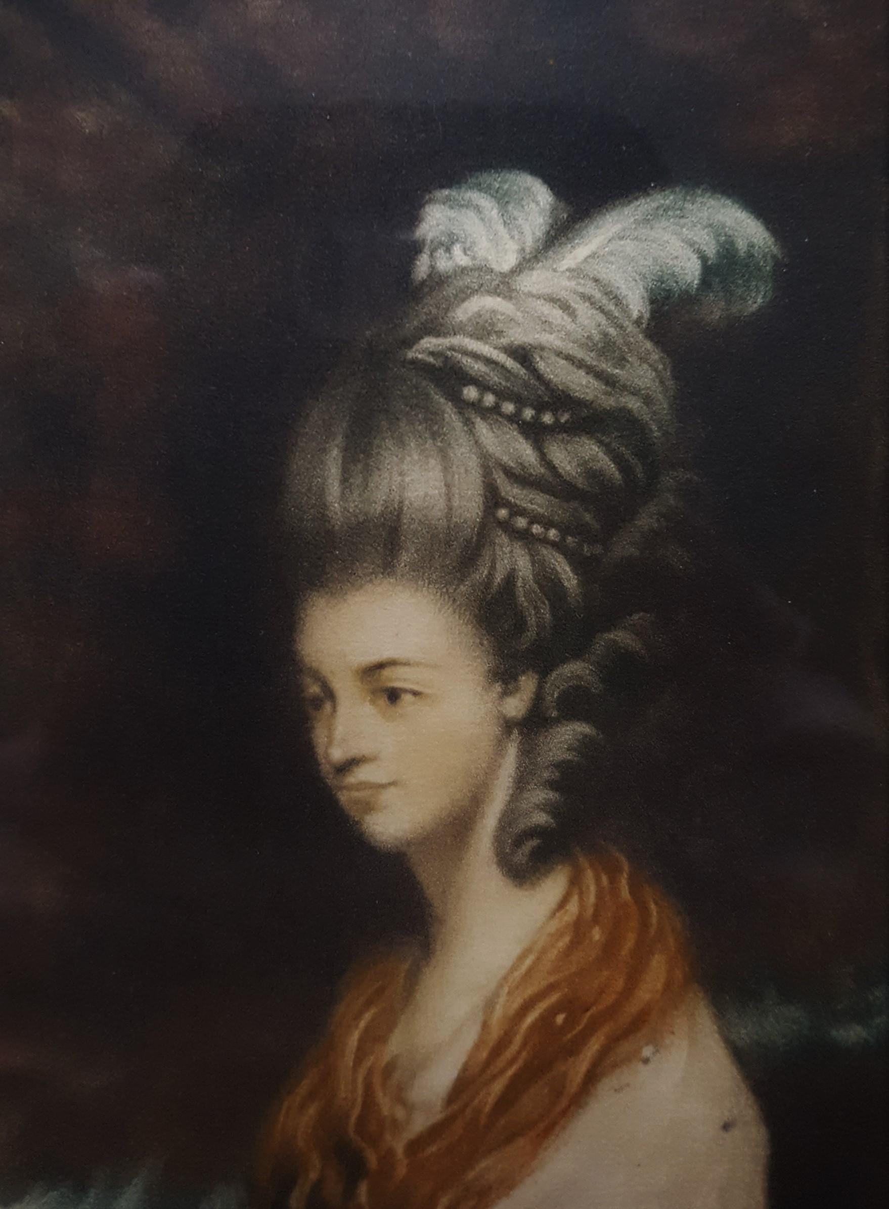 An original illegibly signed mezzotint engraving on Japon paper by an unknown artist (Late 19th Century - Early 20th Century) titled 