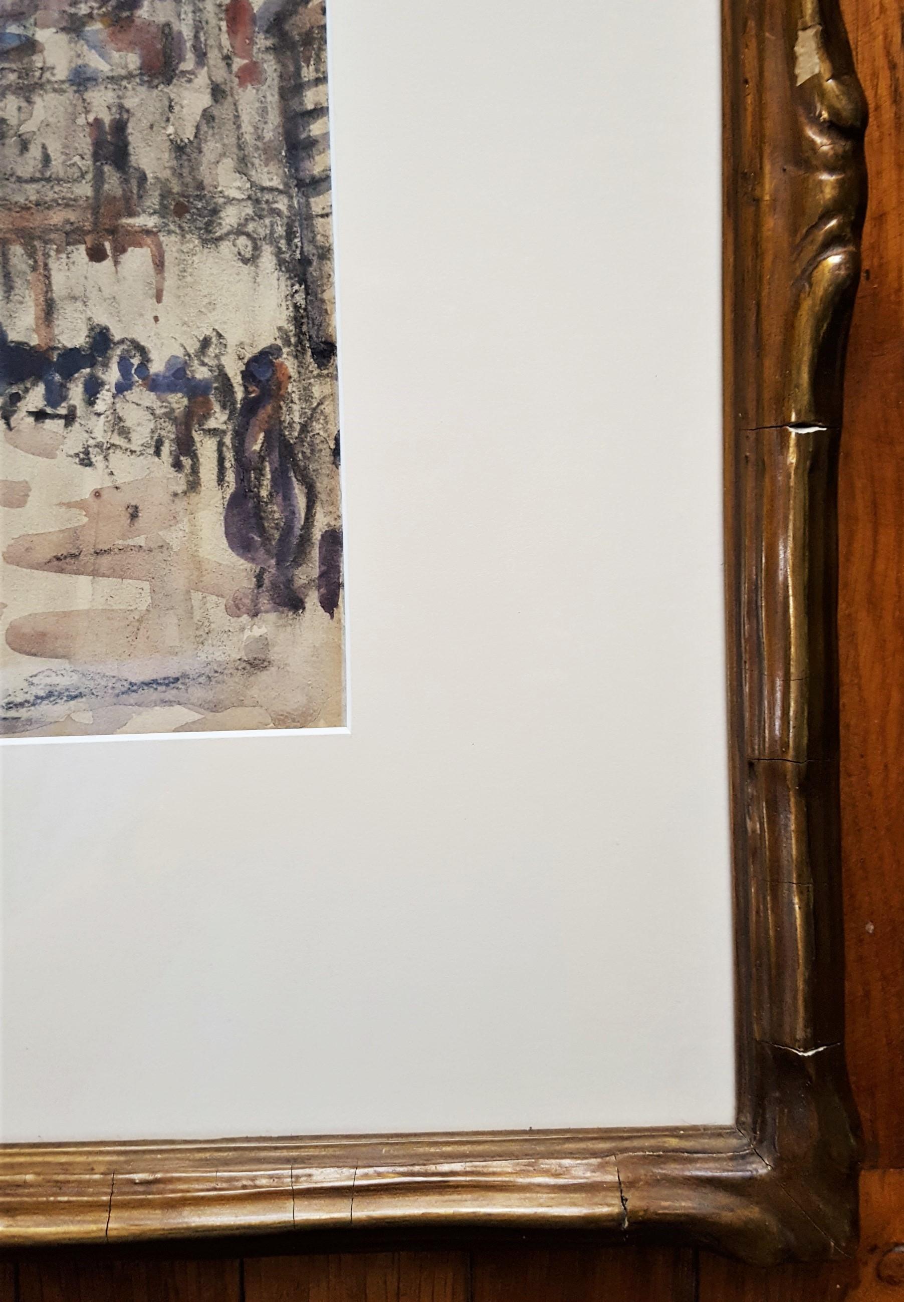 Scène de rue à Paris /// Modern British Watercolor France City Scene Impressionism en vente 1