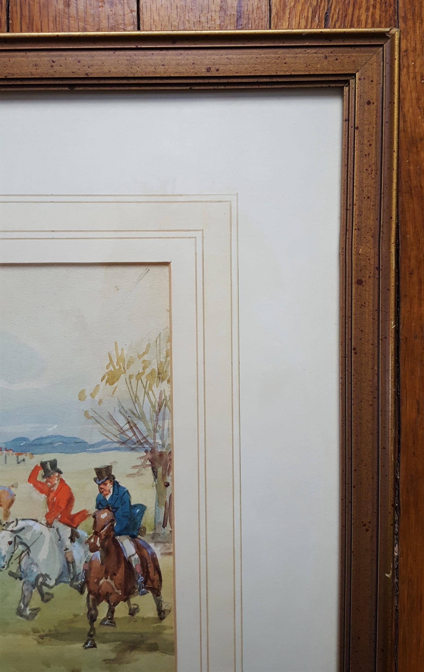 An original signed watercolor on paper by English artist George Goodwin Kilburne II (1863-1938) titled 