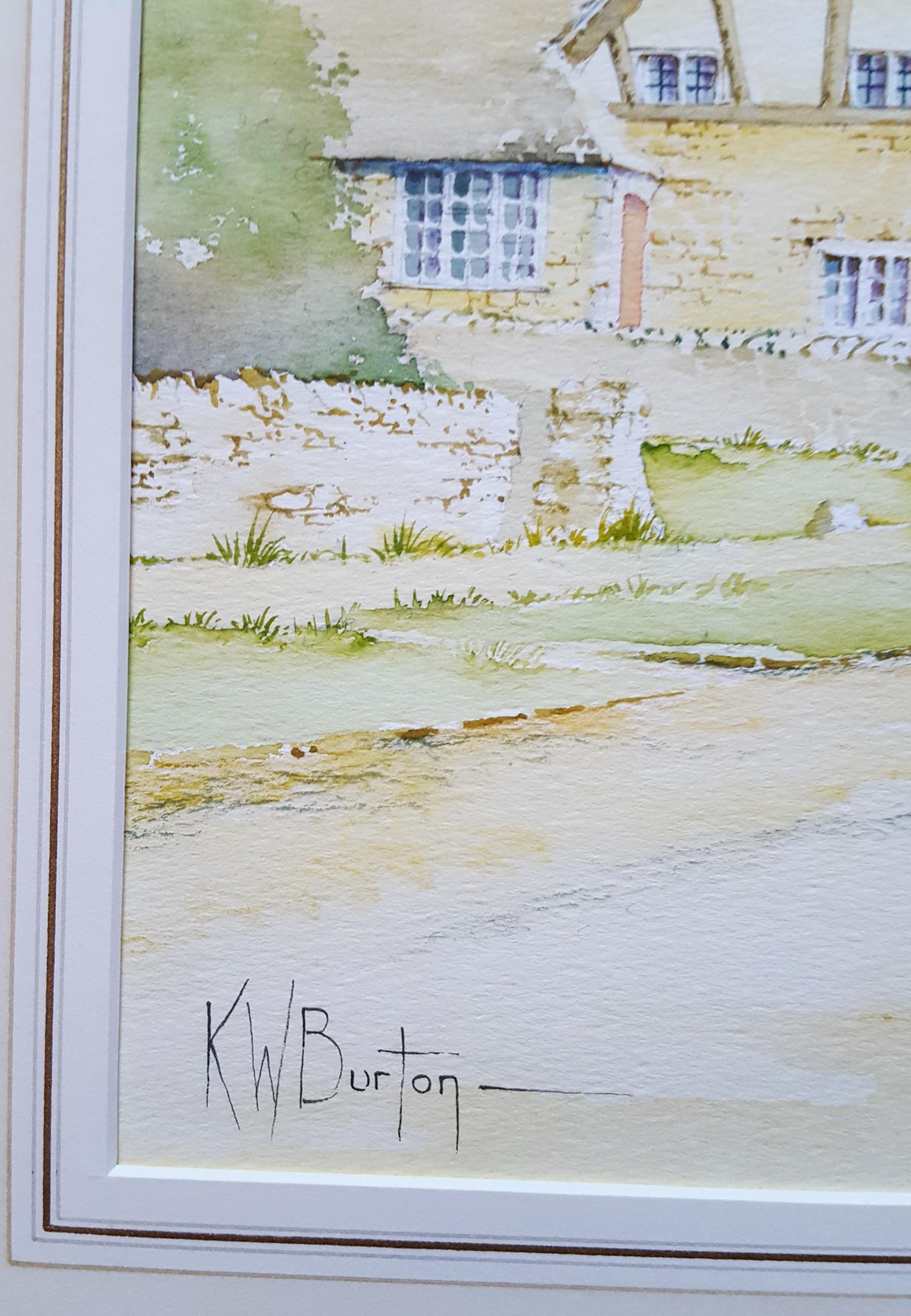 Broadway, Worcestershire /// Contemporary British Watercolor City Scene Village For Sale 4