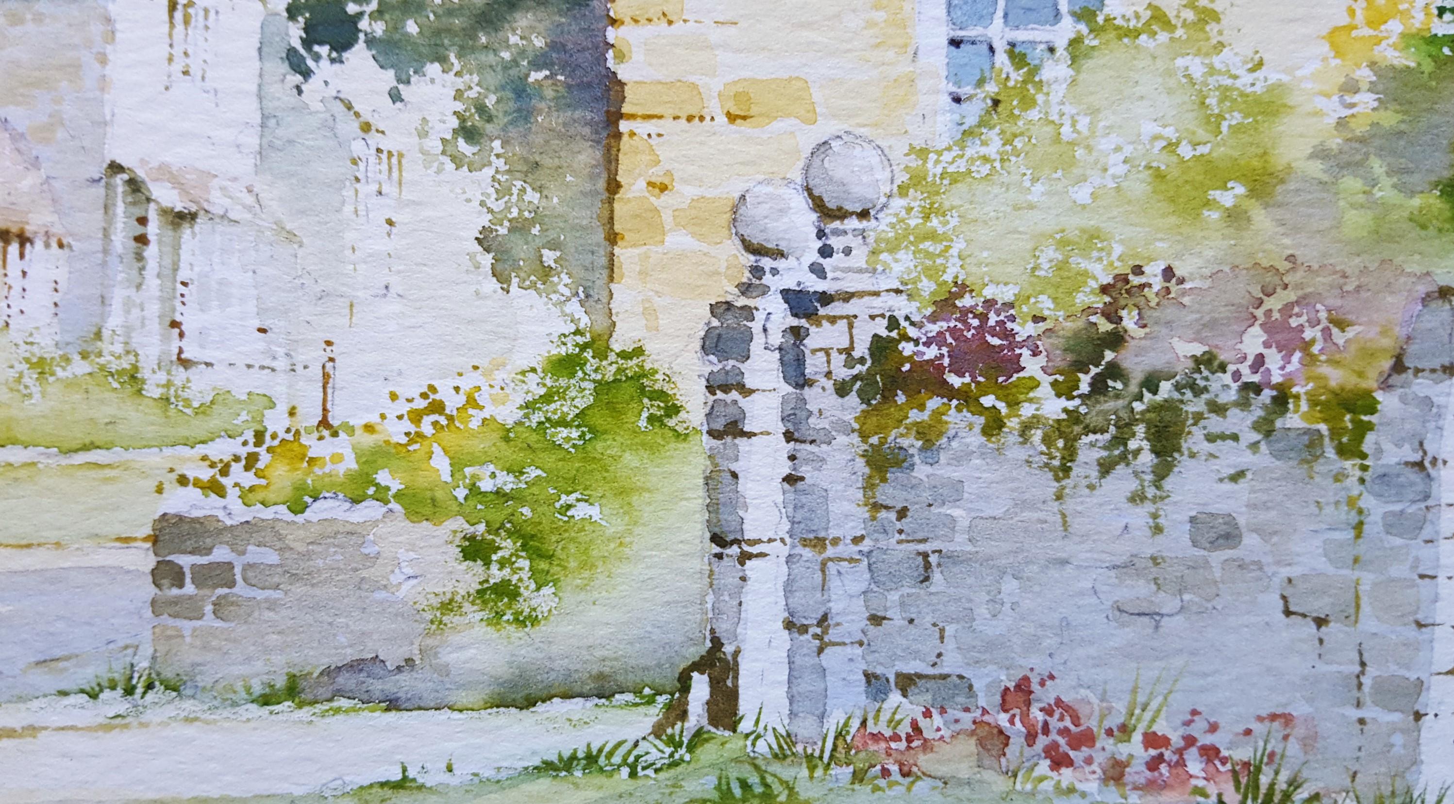 Broadway, Worcestershire /// Contemporary British Watercolor City Scene Village For Sale 8