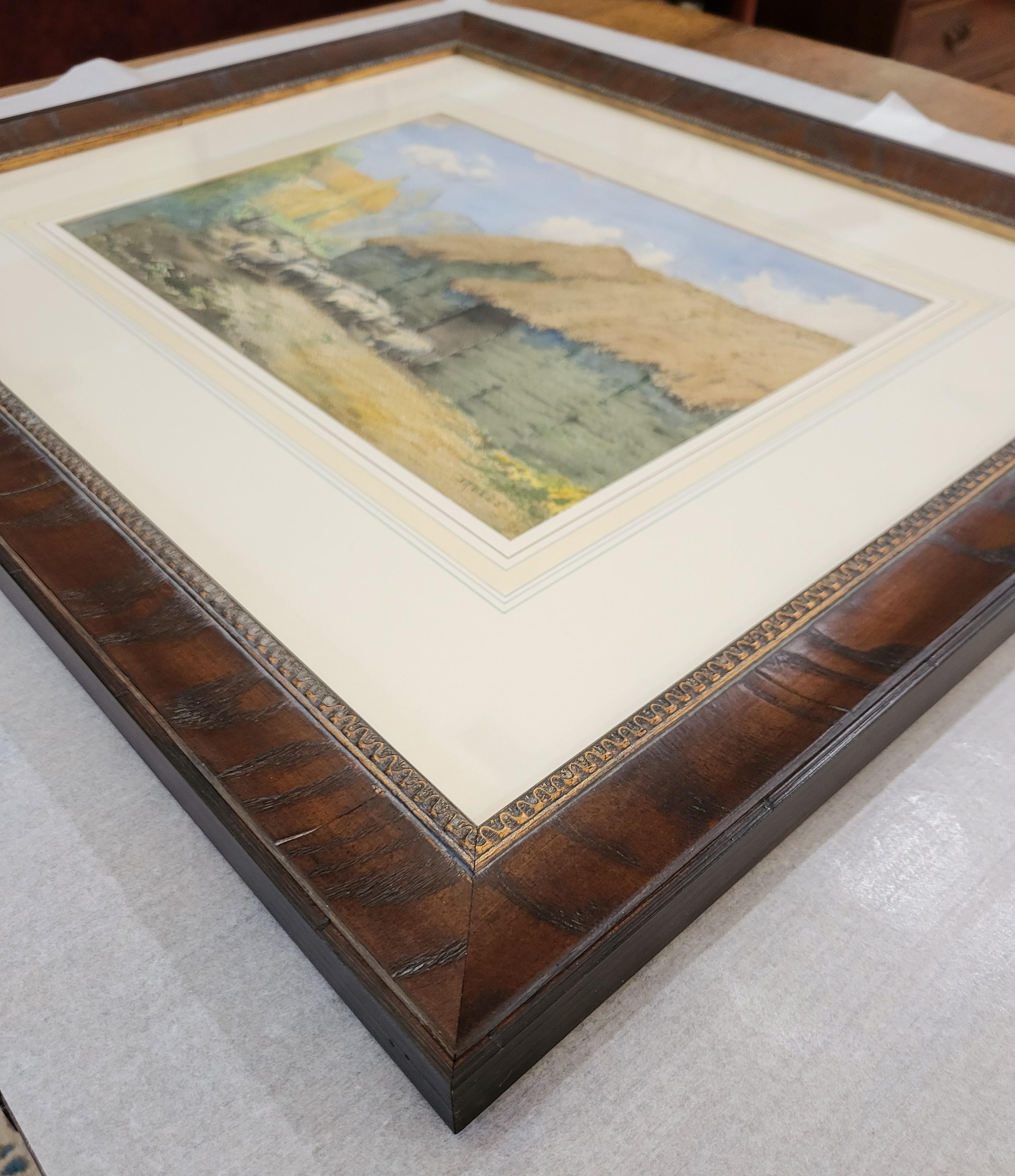 Aquarelle d'art anglaise d'une ferme de moutons du Cambridgeshire /// 14