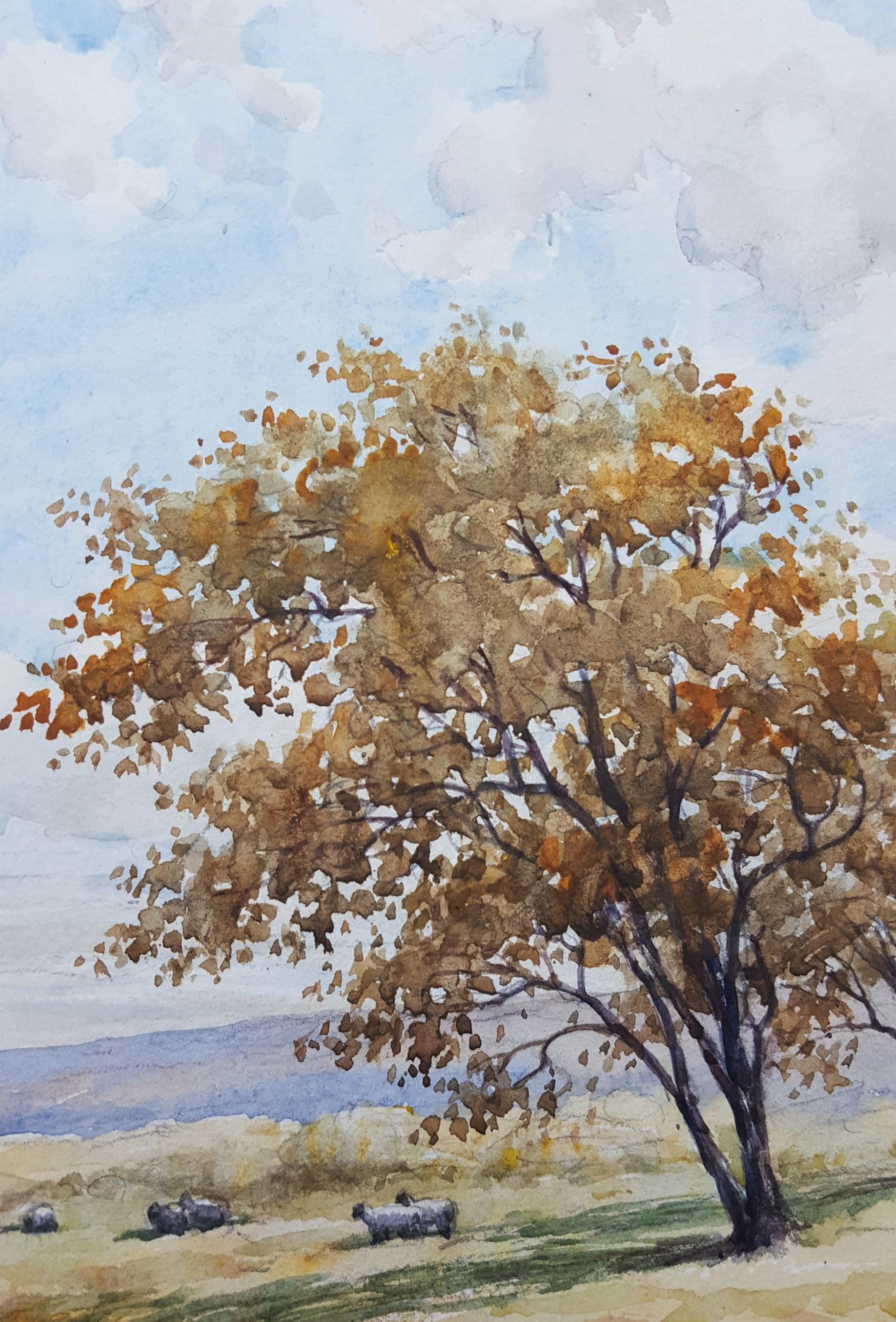 A Windy Day ... Blackstone Edge /// British English Antique Watercolor Landscape For Sale 2