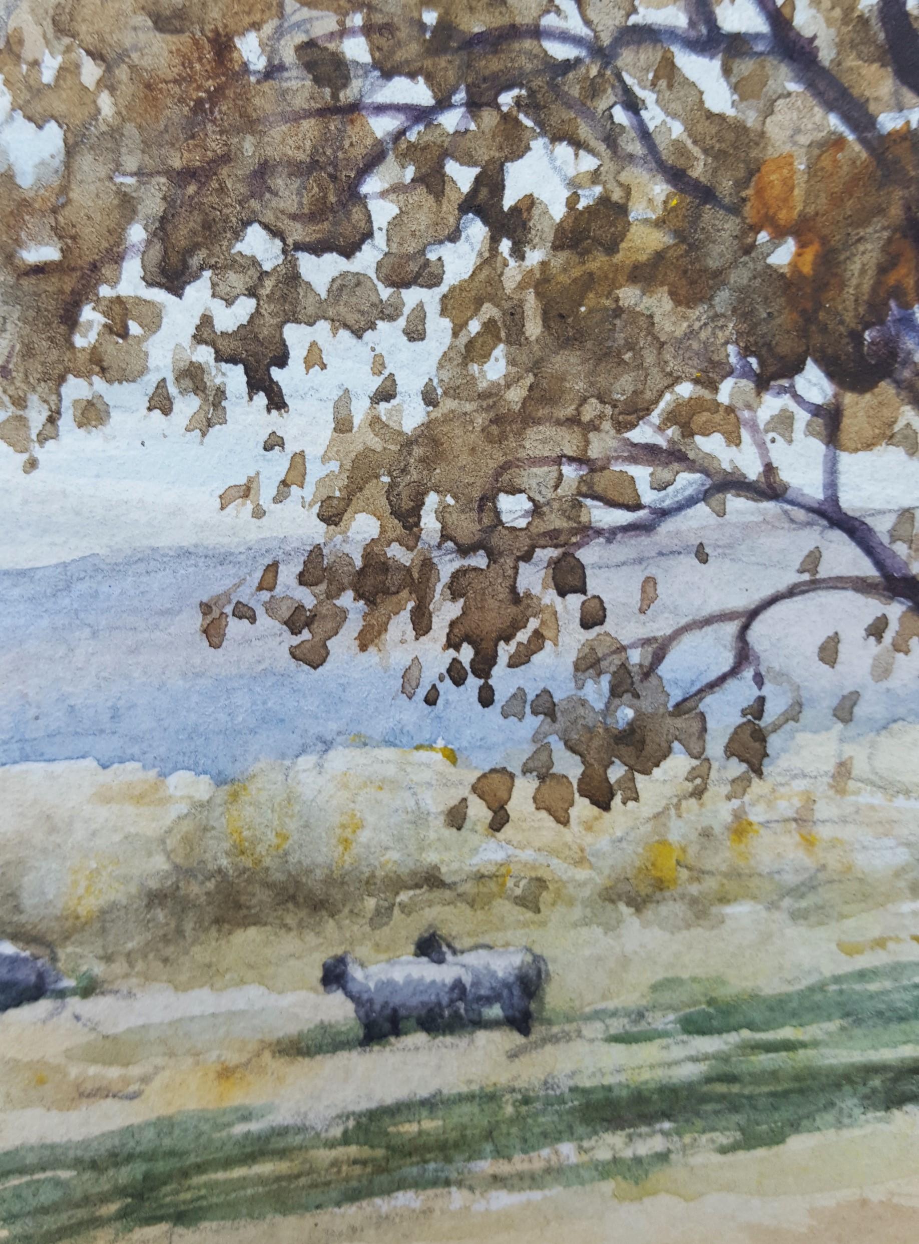 A Windy Day ... Blackstone Edge /// British English Antique Watercolor Landscape For Sale 3