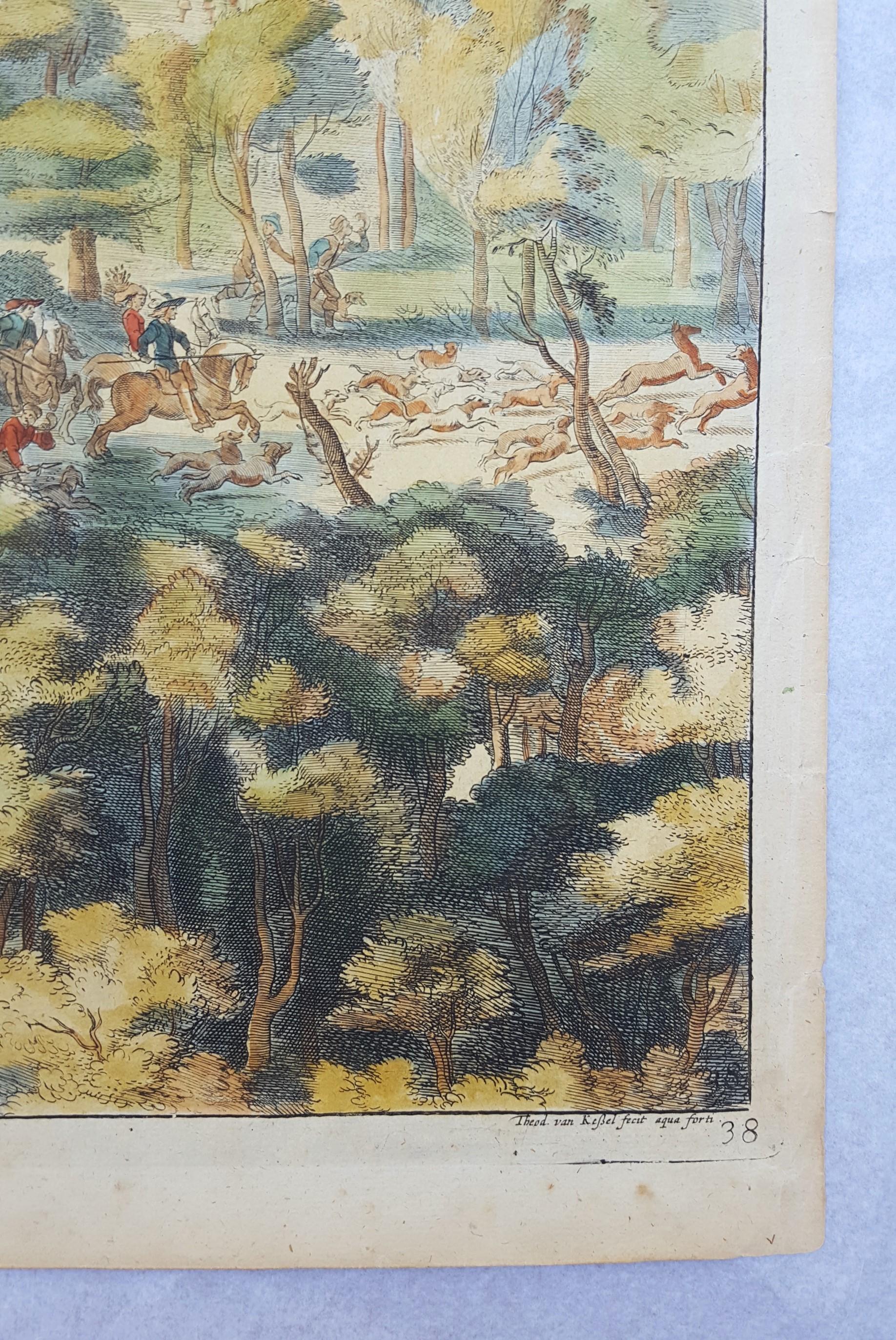 Plate 38 (Methode et Invention Nouvelle de Dresser Les Chevaux) /// Horse Animal - Old Masters Print by (after) Abraham van Diepenbeeck