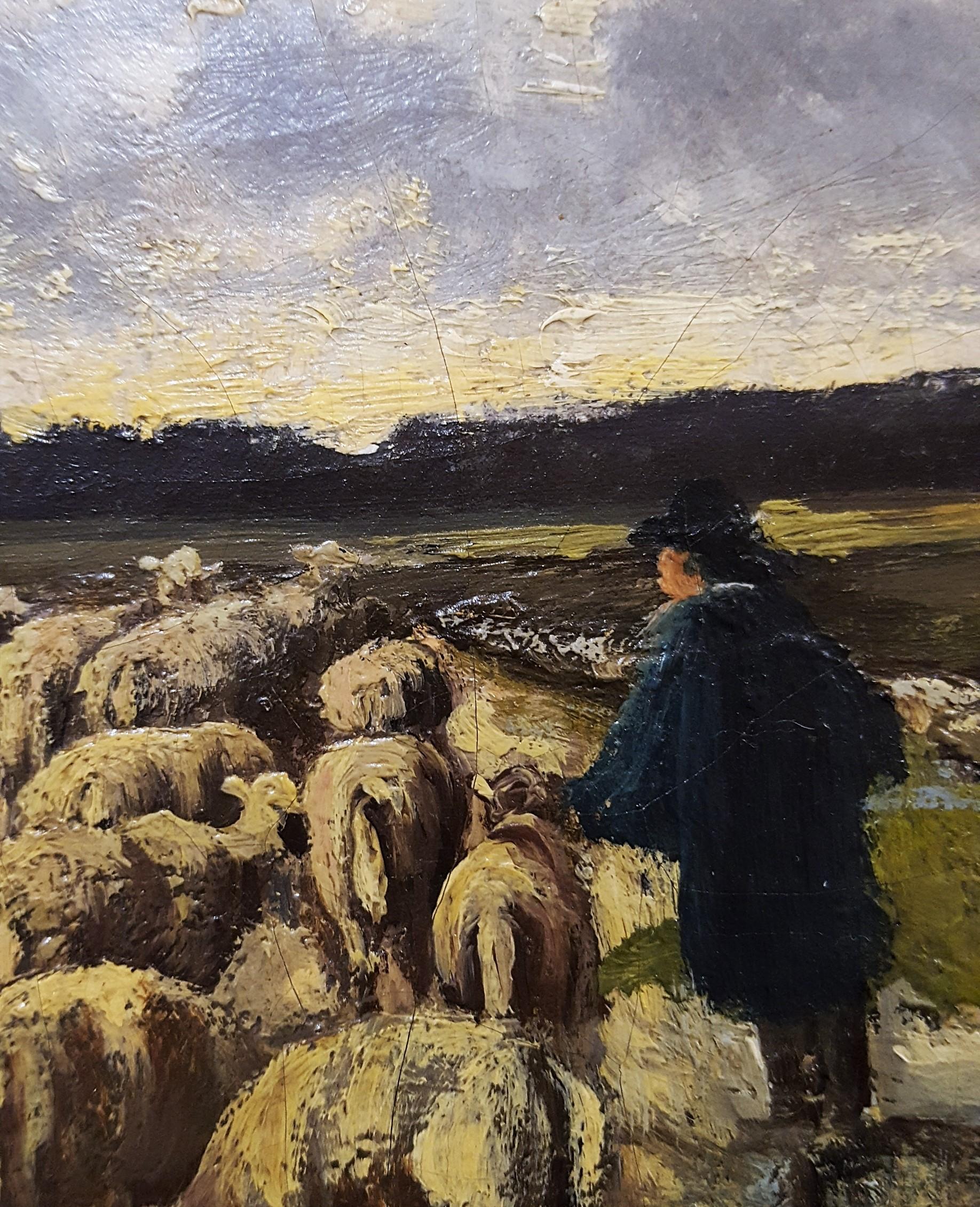 Shepherd with Sheep Pastoral Landscape 5