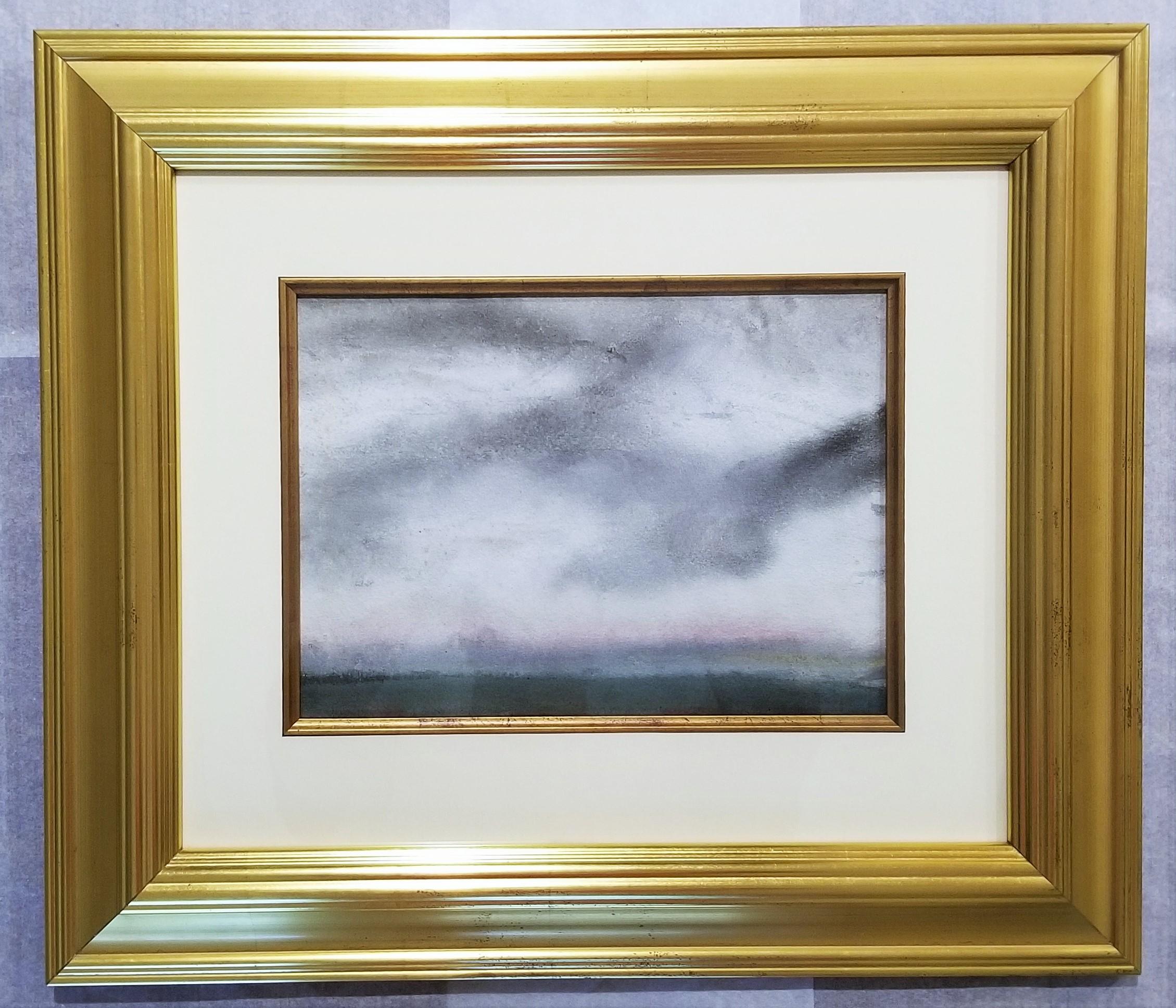 Atardecer /// Antique British Acuarela Abstracta Pastel Paisaje Dibujo Modern - Art Impresionista de Sir George Clausen