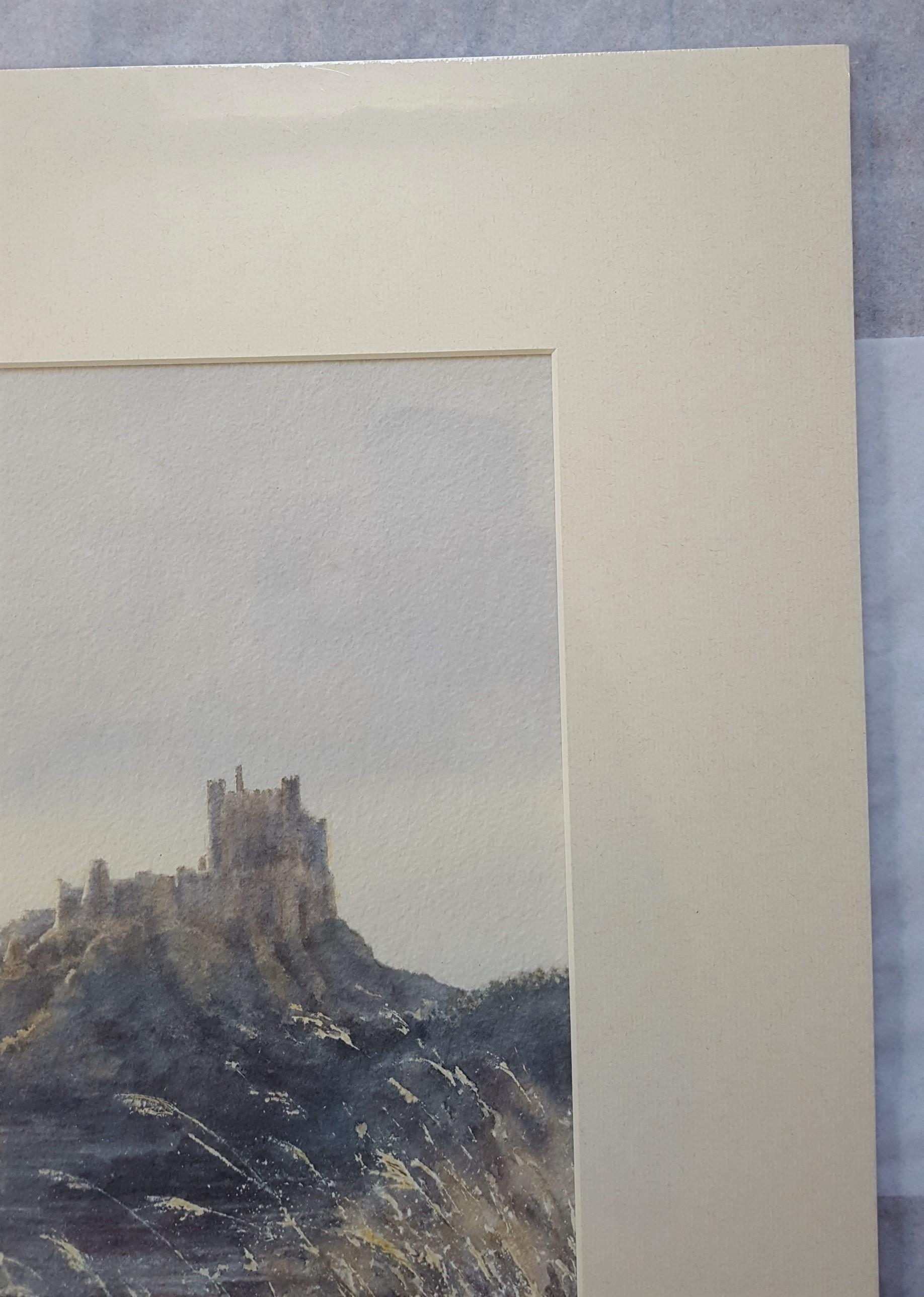Bamburgh Castle Sonnenaufgang, Northumberland /// Zeitgenössische Künstlerin Britisch  im Angebot 1