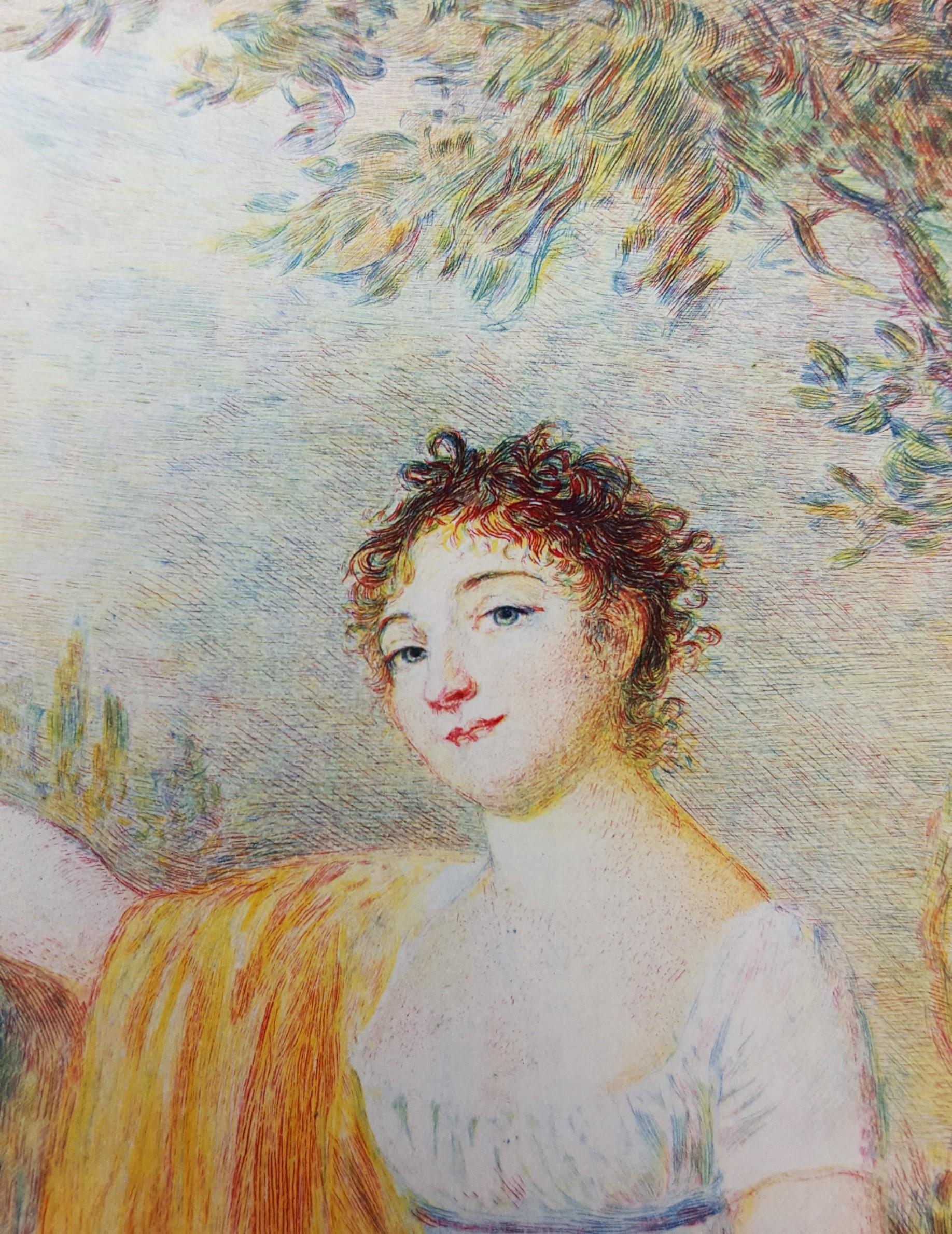 Portrait de Fanny Charrin /// Art nouveau impressionniste français, dame femme fille en vente 4