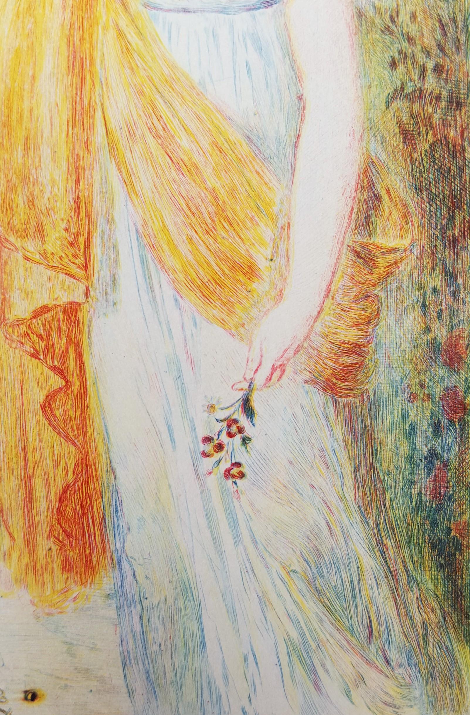 Portrait de Fanny Charrin /// Art nouveau impressionniste français, dame femme fille en vente 9