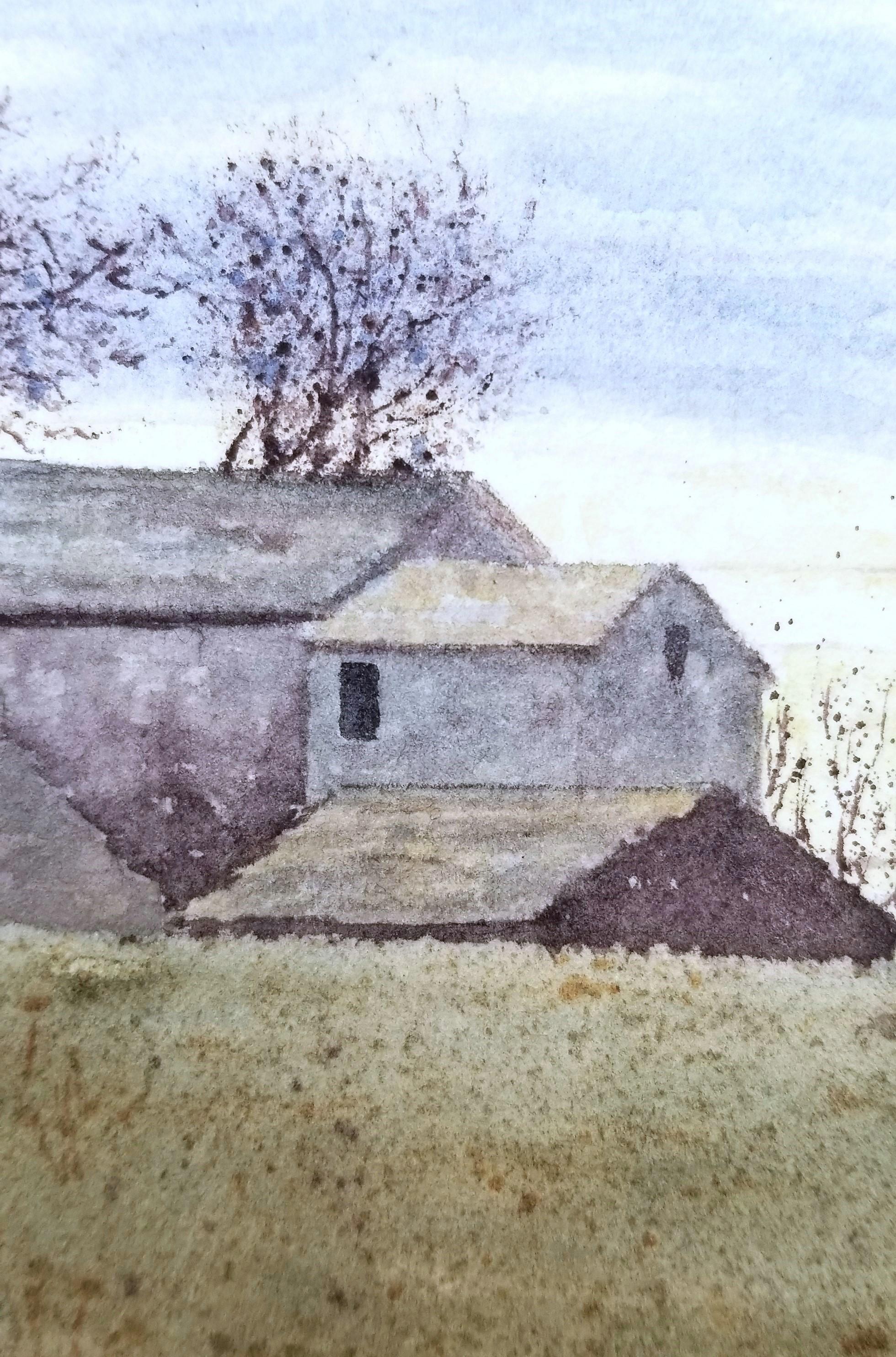 Knarsdale, South Tyne Valley, Regno Unito /// Acquerello contemporaneo di un'artista femminile in vendita 5
