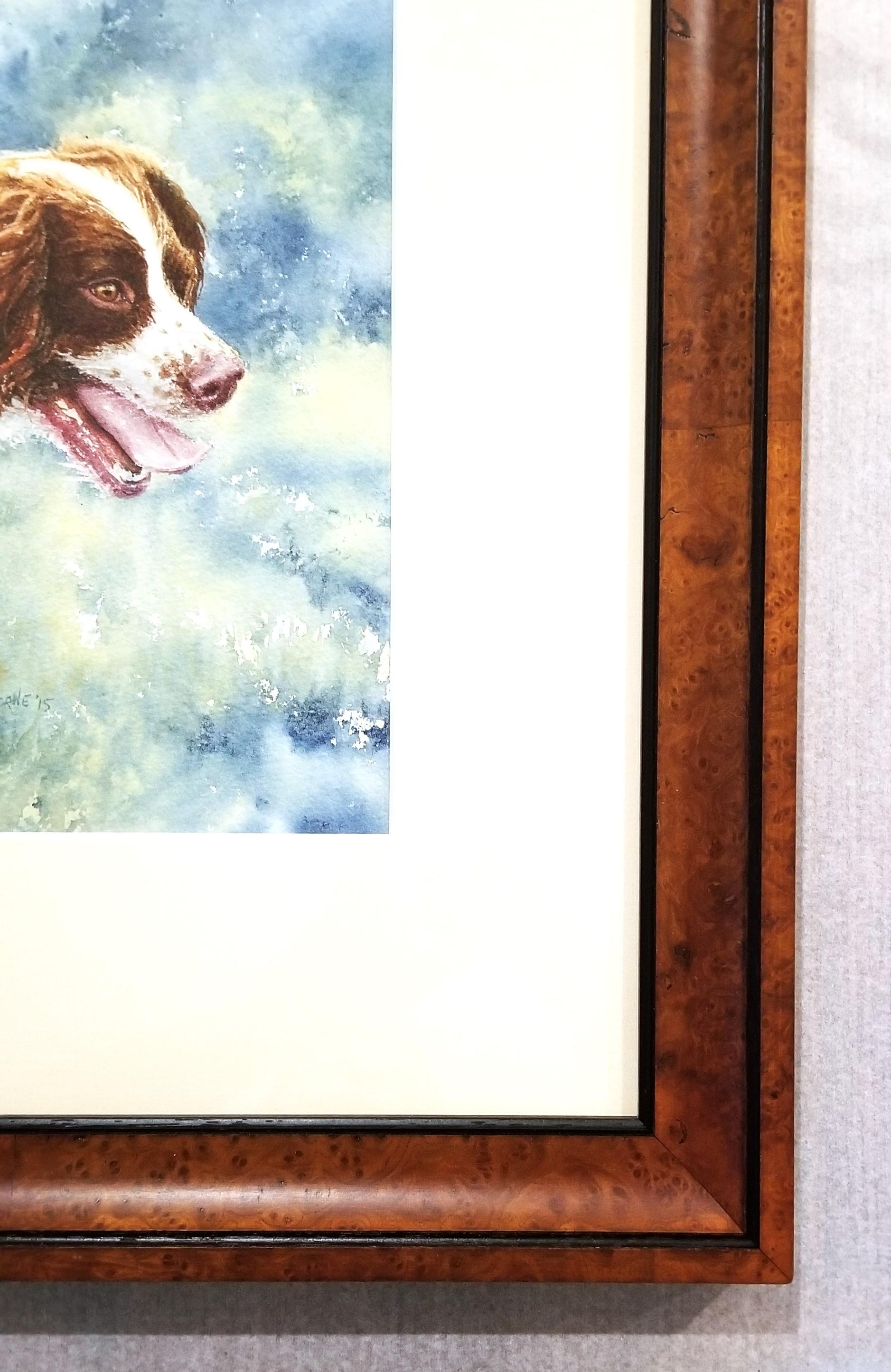 Épagneul enjoué /// Femme artiste britannique contemporaine Aquarelle Chien Animal de compagnie en vente 2