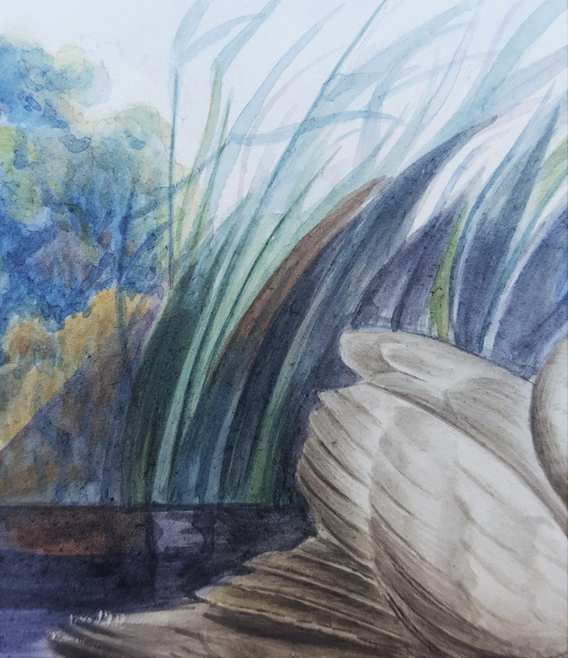 Swans /// Antique Female Artist Bird Ornithology Animal Landscape Watercolor Art For Sale 9