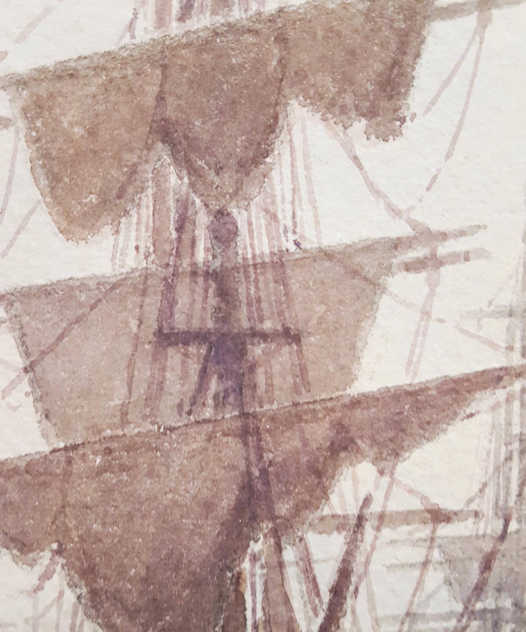 Voiliers à Quai (Sailboats at the Dock) /// Maritime Seascape Ship Watercolor 4