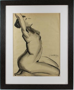 Beige Nude Drawings and Watercolours