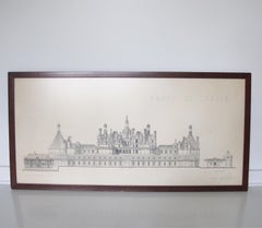Original Architecture Sketches Study Drawing for French Renaissance Buildings
