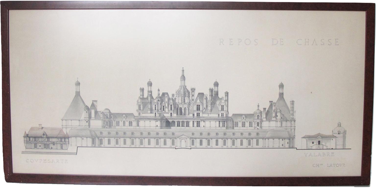 french building drawing