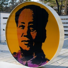Boîte lumineuse surdimensionnée d'après Andy Warhol, sérigraphie acrylique Mao Tse Tung, 1970