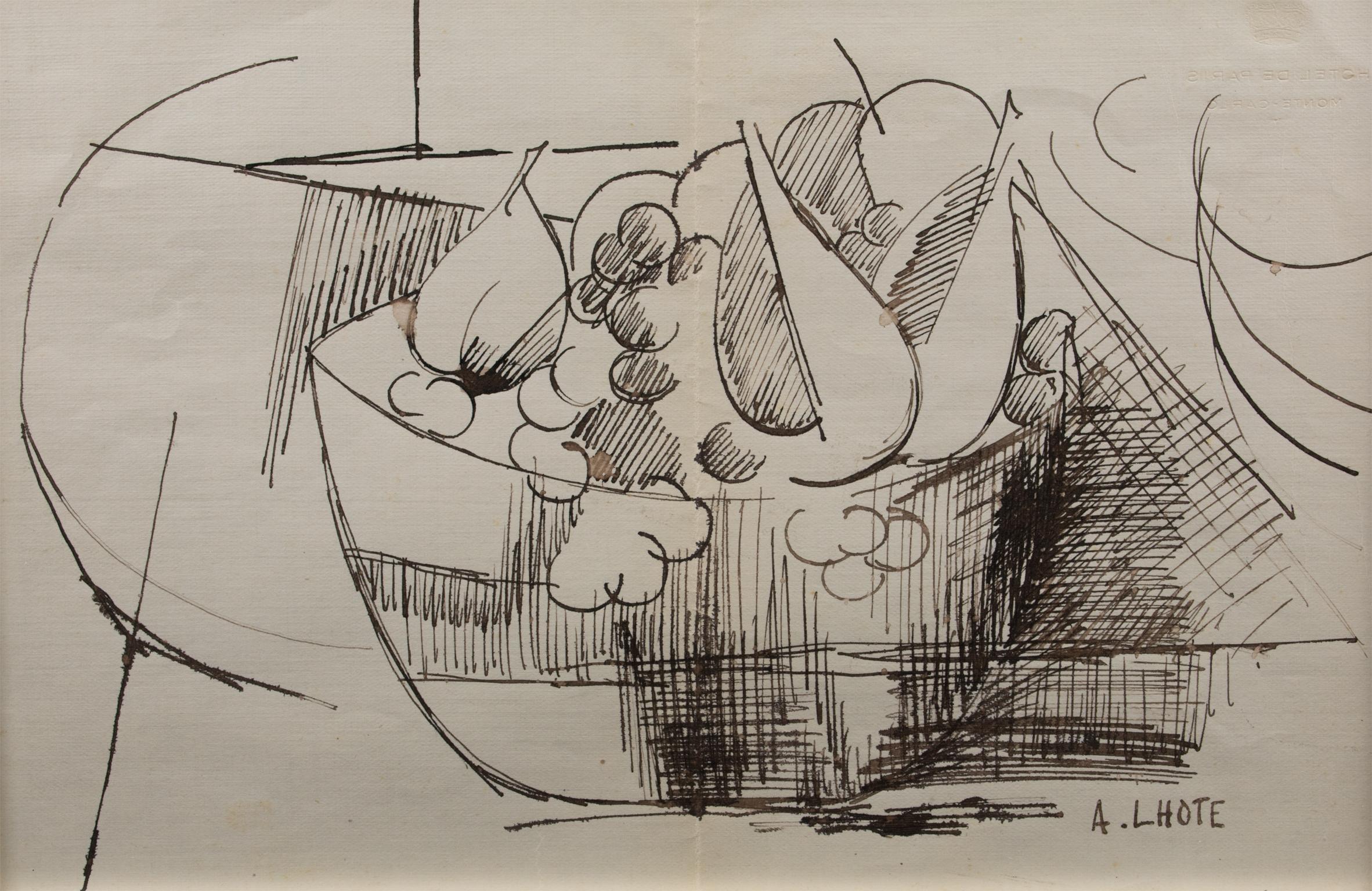 André Lhote Cubist Composition Pen Drawing Painting circa 1910 For Sale 4