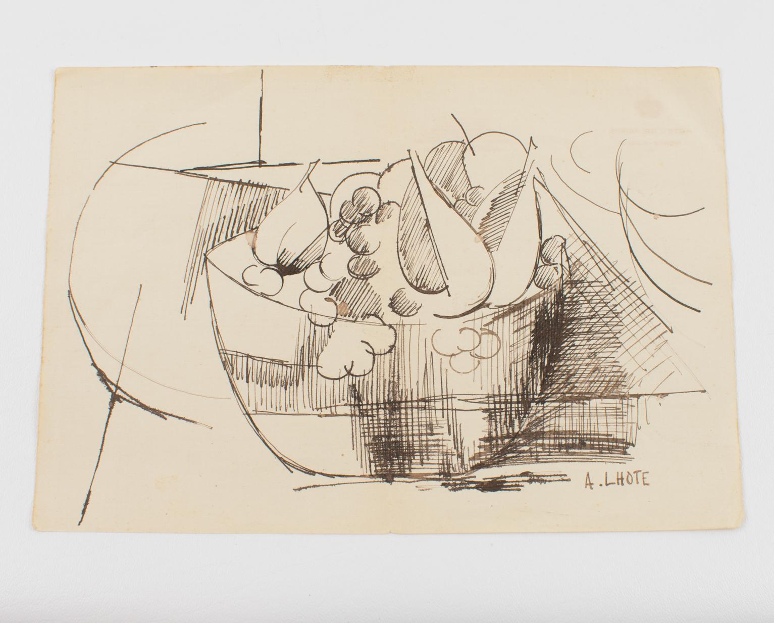 André Lhote Cubist Composition Pen Drawing Painting circa 1910 For Sale 7