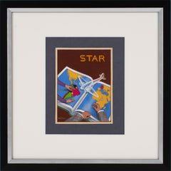 Affiche française du projet d'illustration de l'aviation, dessin à la gouache de C. Villars
