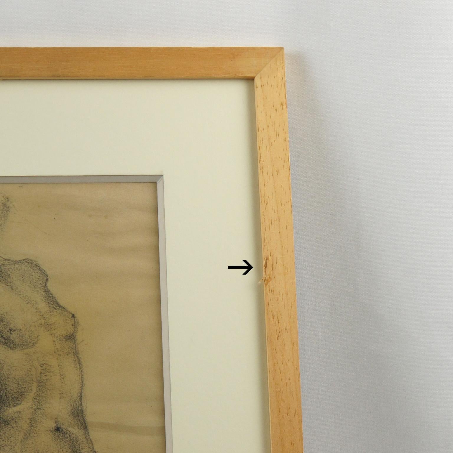 Disegno di studio a carboncino di Marie Louise Simard, 1930 circa, con nudo femminile in vendita 10