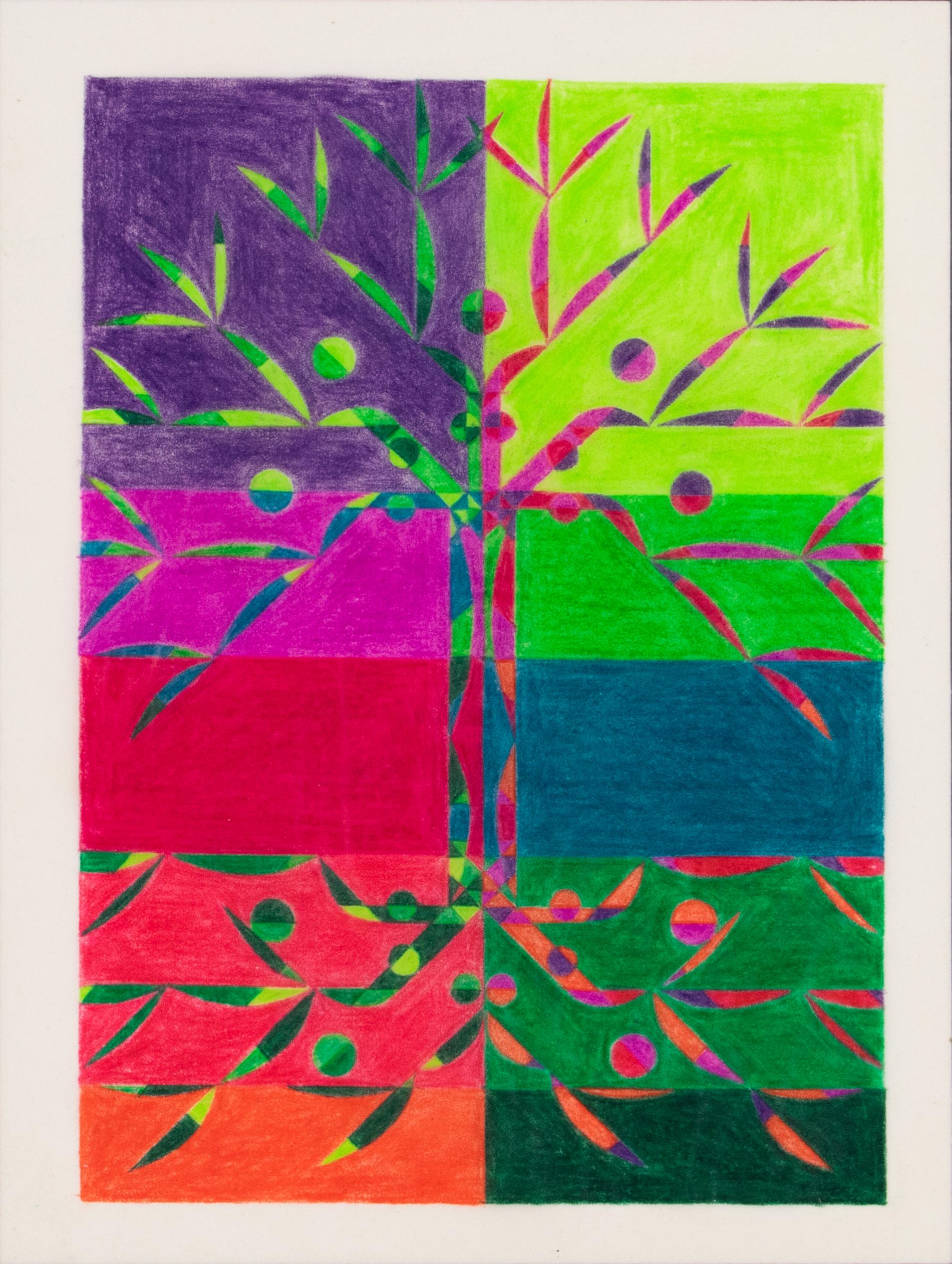 Disegni geometrici surrealisti con variazioni di colore, Francia, anni '60 in vendita 4