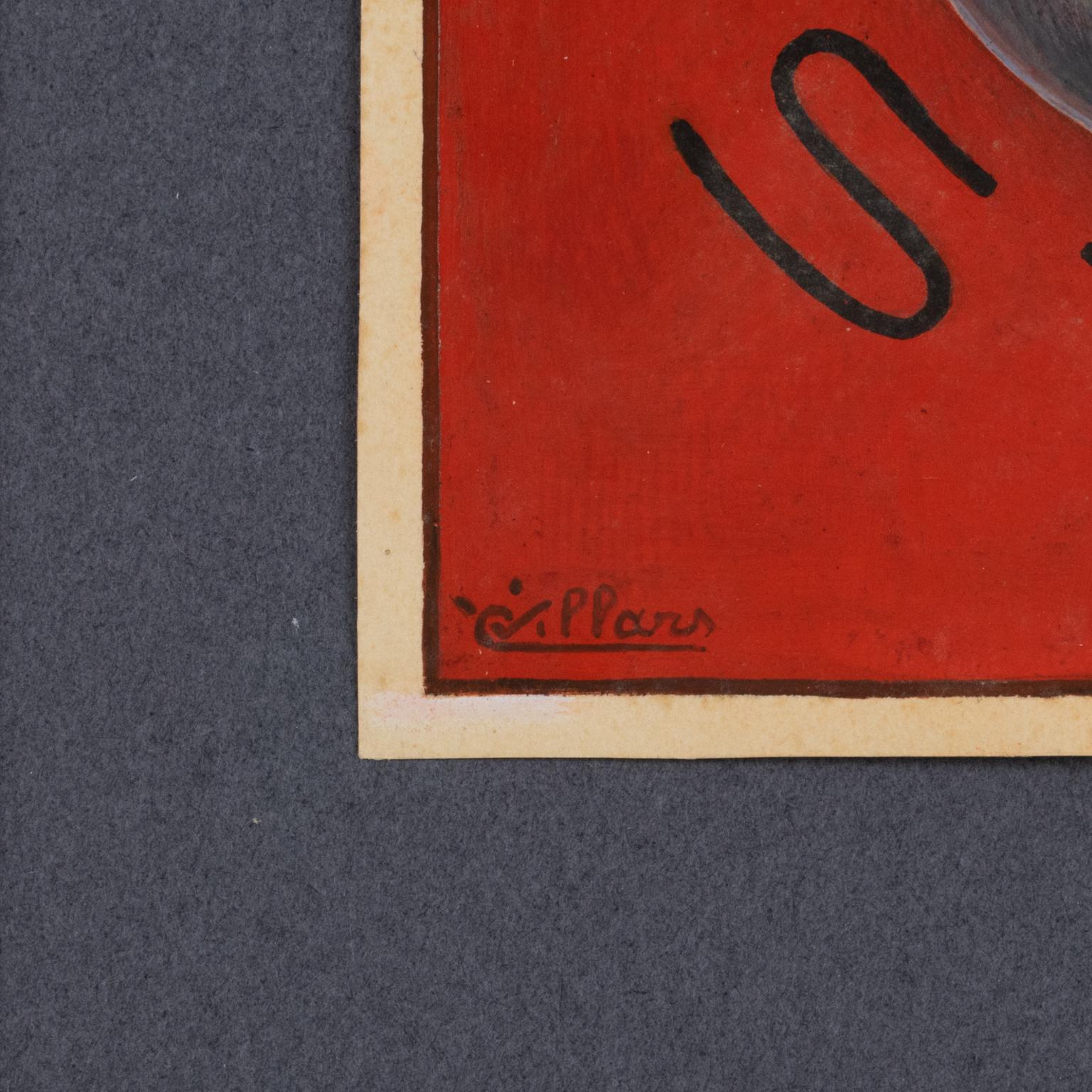 Französische Illustration Luftfahrtsplakat Projekt Gouache-Zeichnung von C. Villars im Angebot 6