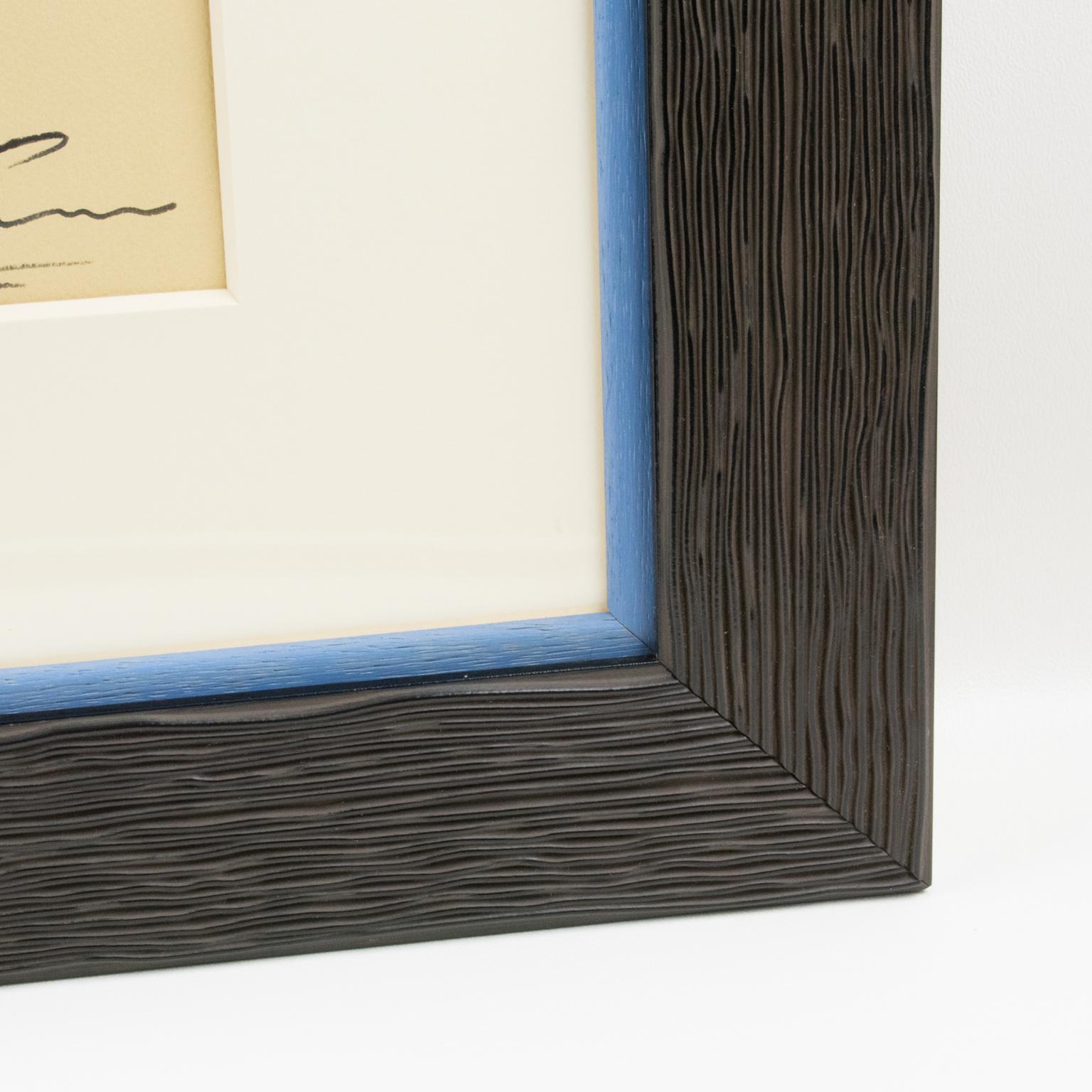 Étude de nu Dessin au crayon noir et bleu de la Russian School Pavlovitch Chem en vente 6