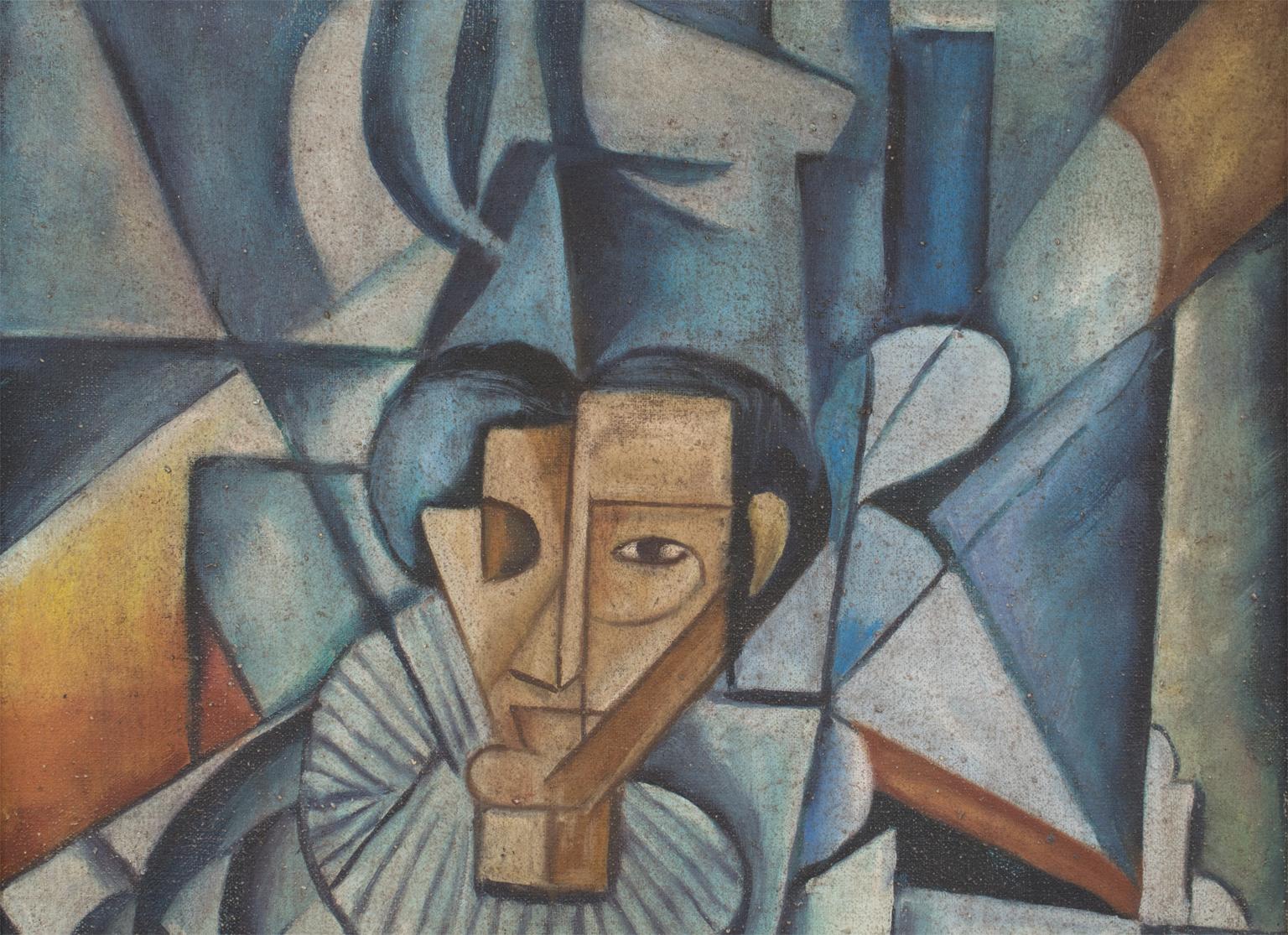 The Lawyer Cubist Oil on Canvas Painting by Ivan Kliun 5