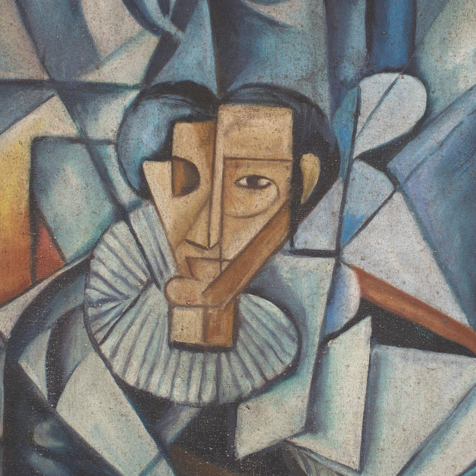 The Lawyer Cubist Oil on Canvas Painting by Ivan Kliun 6