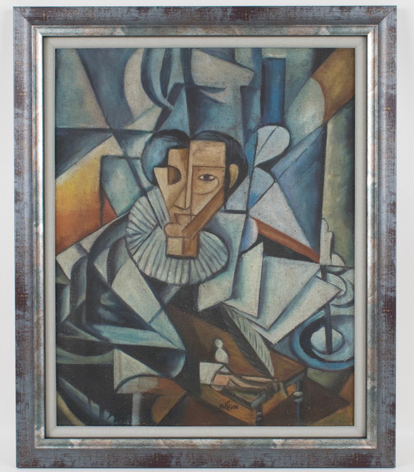 The Lawyer Cubist Oil on Canvas Painting by Ivan Kliun 8