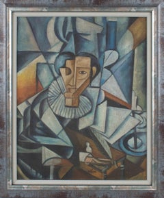 The Lawyer Cubist Oil on Canvas Painting by Ivan Kliun