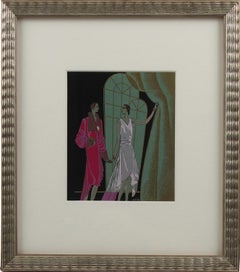 Art Deco Figurative Drawings and Watercolors