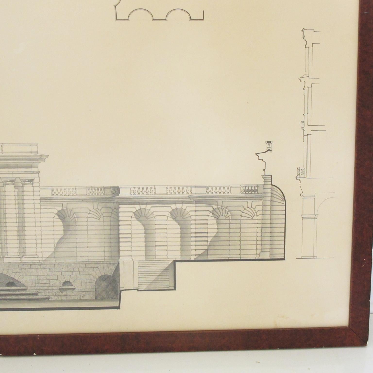 Original Architecture Sketches Study Drawing for Place Des Vosges in Paris 2