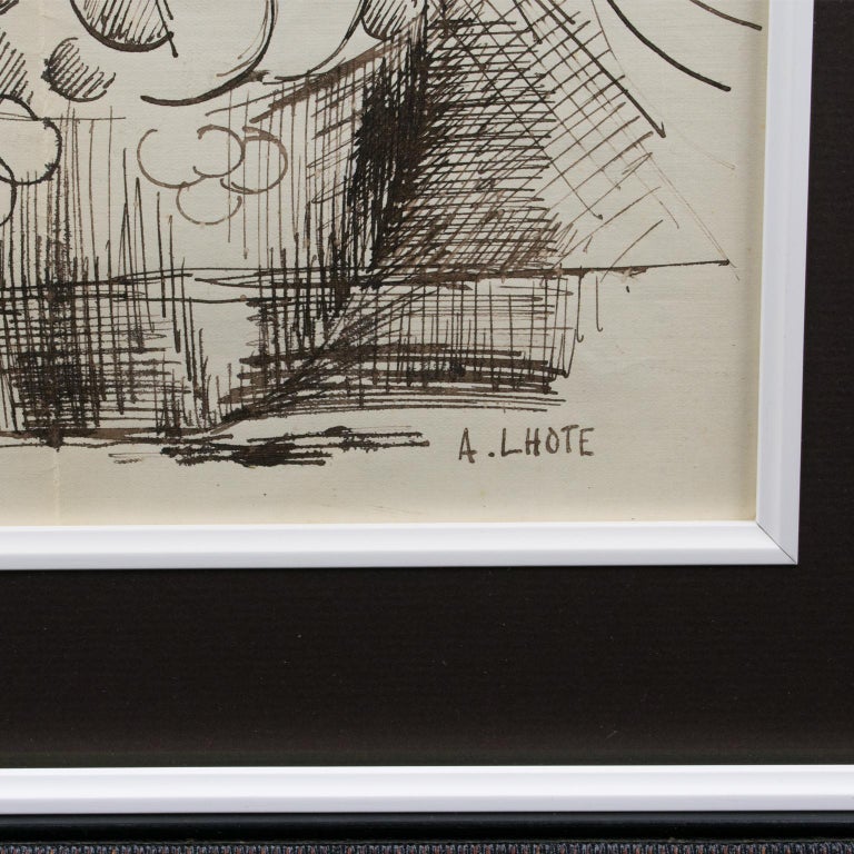 André Lhote Cubist Composition Pen Drawing circa 1910 For Sale 5