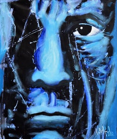 Luis Miguel Valdes, "Picasso" IV, acrylic on canvas, Cuban art, portrait Pablo