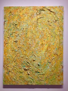 "Sanibel Tide" mixed media, oil paint, silk paper by Anne Novado