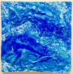 "Just Blues" acrylic paint skins by Anne Novado 