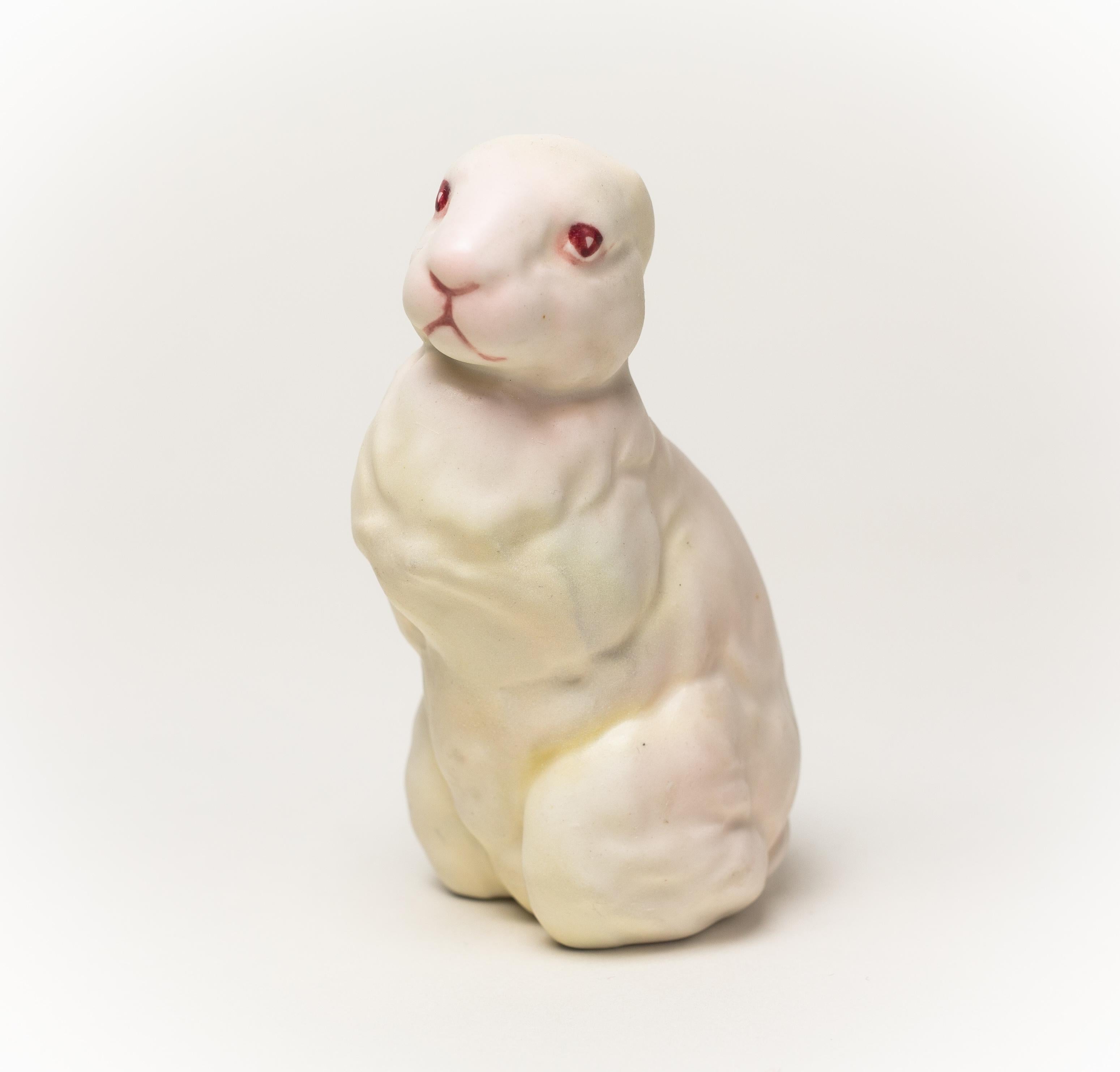 Debra Broz Figurative Sculpture - White Rabbit, No. 25