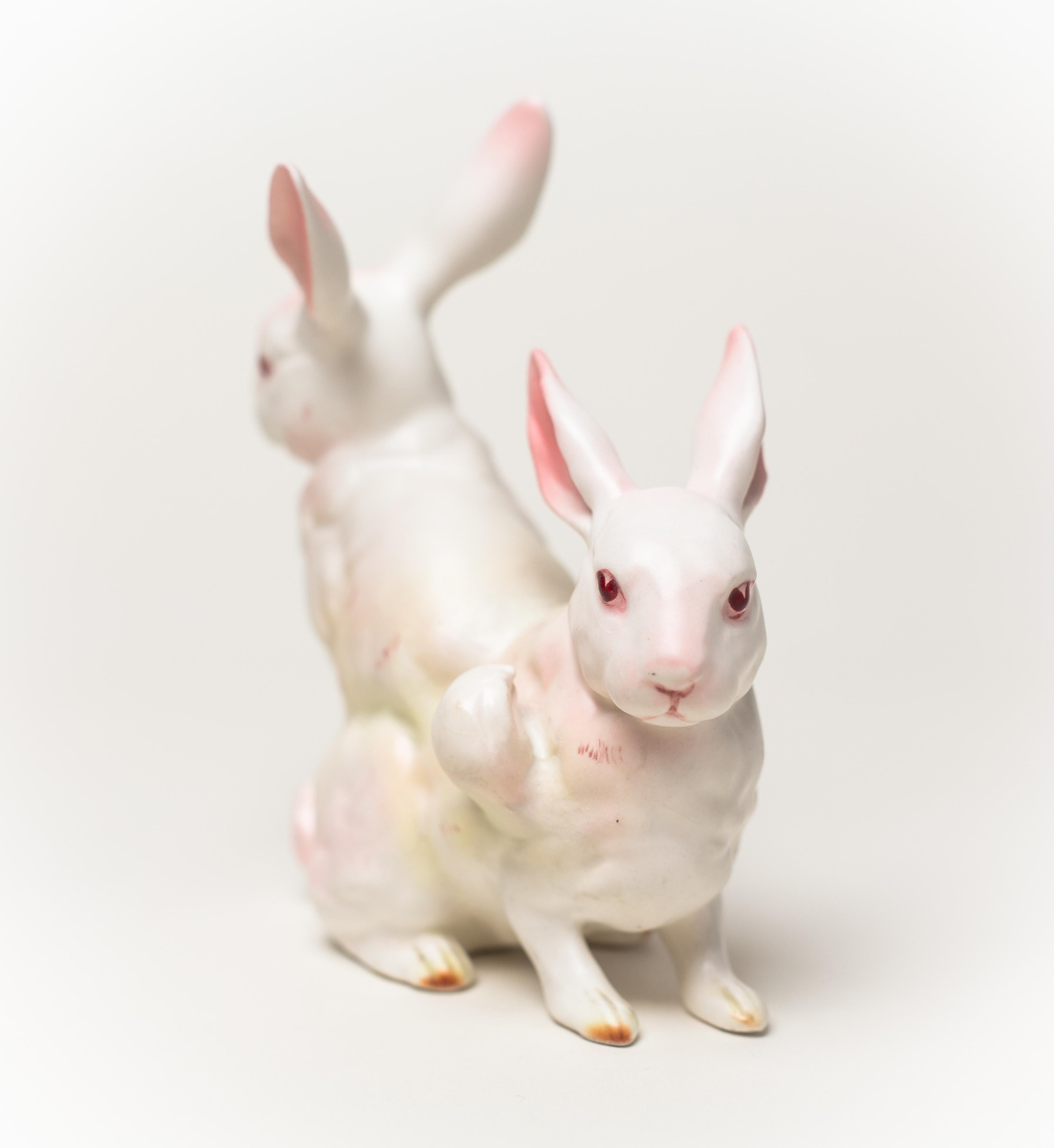 White Rabbit, No. 10 - Sculpture by Debra Broz