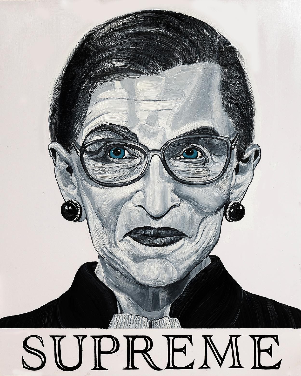 Robbie Conal Portrait Painting - RBG (Ruth Bader Ginsburg)