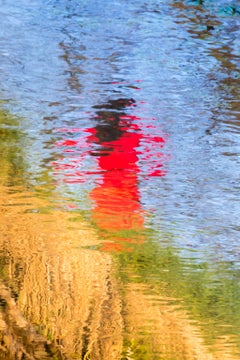 The Lady In Red (60 x 40") - Album: AQUA - Water Reflections - Abstract