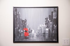 The Lady In Red (24 x 30") - Abstract Painting