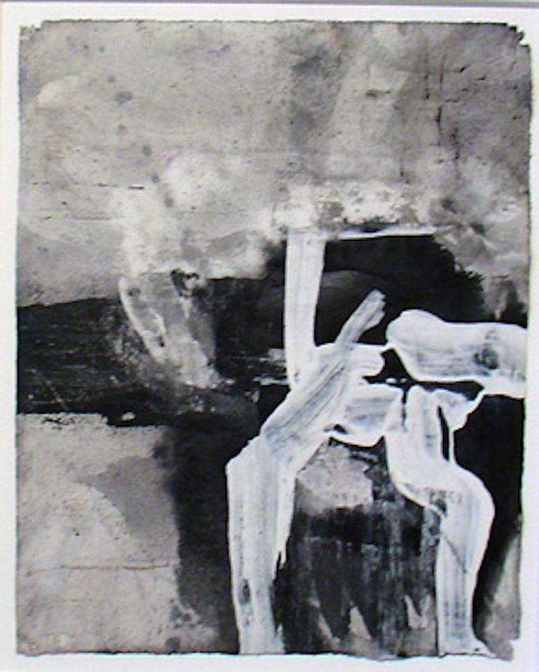 Bill Jensen, Drunken Brush #33, ink and tempera on paper, 2003; framed