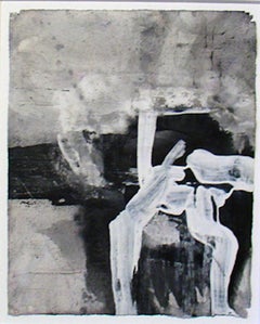 Bill Jensen, Drunken Brush #33, ink and tempera on paper, 2003; framed