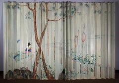 Orientalist Painted Folding Screen