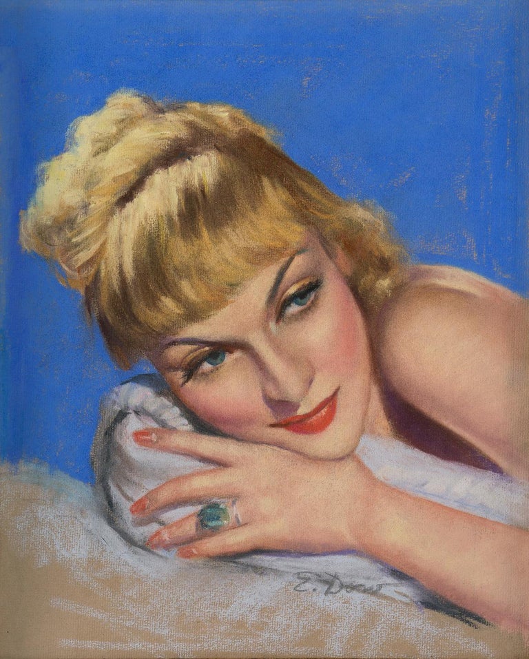 Ed Dow Portrait Painting - Carole Lombard