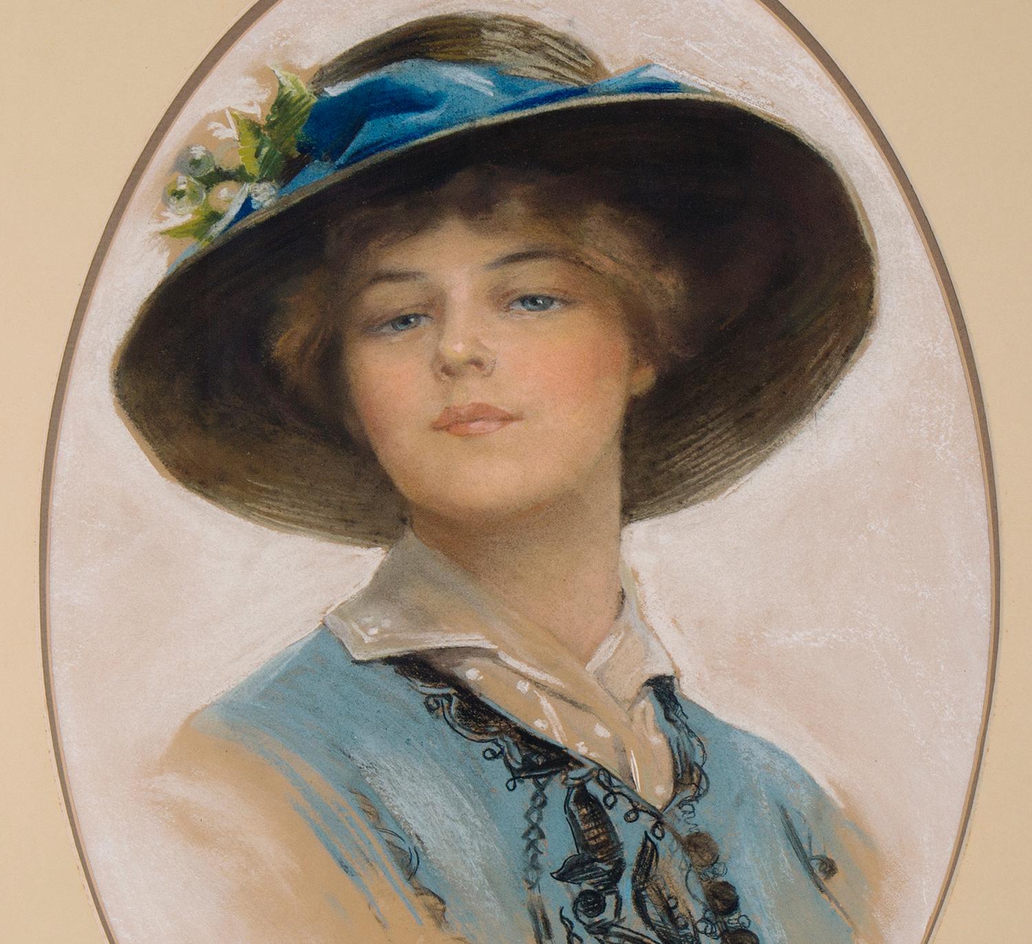 Dame in Blau (Sonstige Kunststile), Painting, von Philip Boileau
