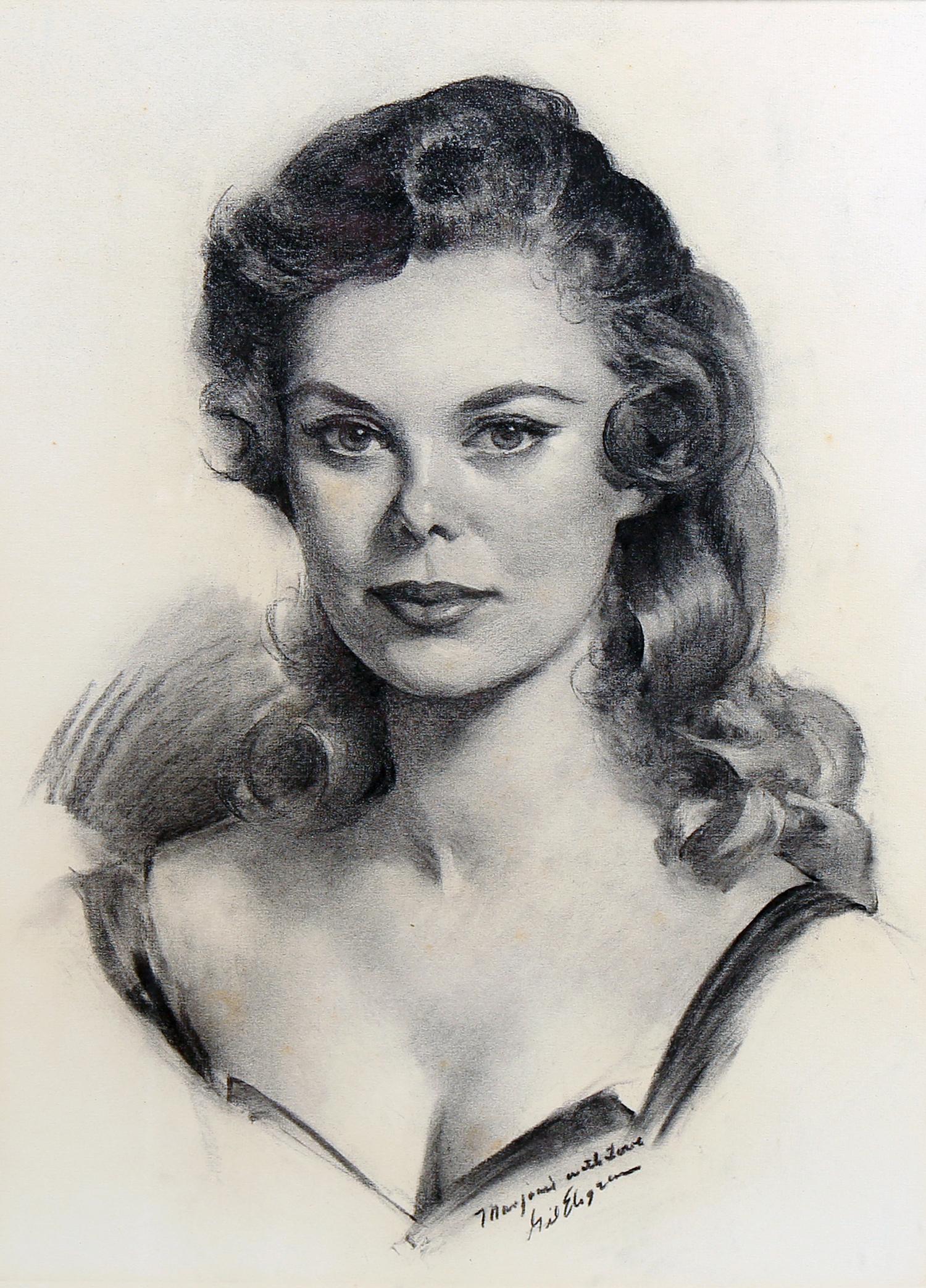 Gil Elvgren Portrait - Sketch of Marjorie